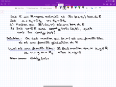 F2 Exercice Espaces Vectoriels Exemples de bases d'un espace vectoriel de dimension deux