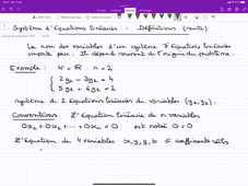 Systèmes d'Equations Linéaires : définitions II