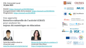 Une approche historico-culturelle de l'activité (CHAT) pour analyser les enjeux du numérique en éducation