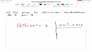 Divisions euclidiennes de polynômes