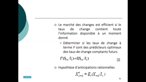 CA L3 - EMI - 33 Chap 2 Microéconomie des taux de change - Efficience et hypothèse d'anticipation rationnelle.mp4