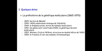 Cours ECUE1- Véronique Paquis-Flucklinger - Introduction à la génétique médicale partie 1