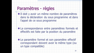 M112 Cours Séance 4 Sous Programmes