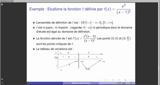 Etude d'une fonction d'une variable, exemple