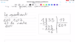 Divisions euclidiennes