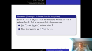 Fondements mathématiques 1 Amphi 3.1 Limites et iné galités