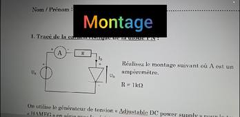 TP 5 : Câblage du circuit pour mesure Id en fonction de Ud