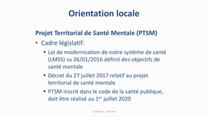 Le projet territorial de santé mentale