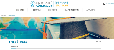 Présentation de l'intranet étudiant