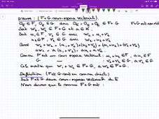 Sous-Espaces Vectoriels  : Somme de sous-espaces vectoriels