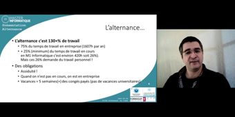 Présentation de l'alternance en 1re année du Master Informatique