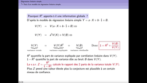 3- Test d’un modèle de régression linéaire simple