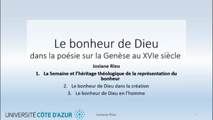 Le bonheur de Dieu dans la poésie biblique du XVIe siècle: Du Bartas