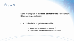 Application à la l'analyse critique d'articles scientifiques d'épidémiologie