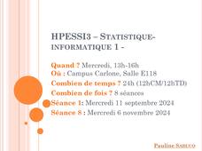 Bienvenue dans le cours de statistique-informatique 1 (HPESSI3)