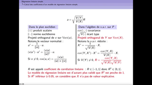 2- Calcul des coefficients d’un modèle de régression linéaire simple - Partie 1