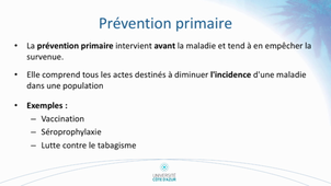 La Prévention - Promotion de la santé