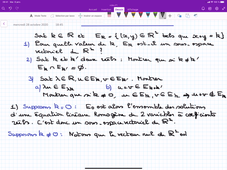 F2 Exercice Espaces Vectoriels :  Définition de sous-espaces vectoriels