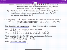 F2 Exercice  Espaces Vectoriels  Base e et sous-espaces vectoriels de matrices