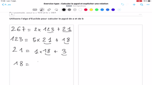 Calcul de pgcd et relation de Bezout