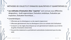 R2.03 -MMI - Cours 4 - Méthodes de collecte et d’analyse qualitatives et quantitatives - Partie 1