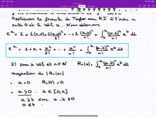 Application de la formule de Taylor Young avec R.I. à la fonction exponentielle