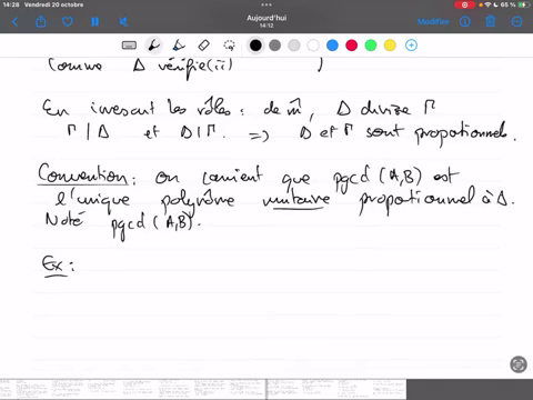 comment trouver le pgcd de deux polynomes